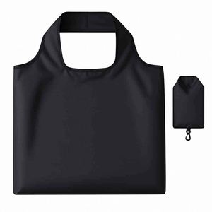 Wholesale Recycled Square <b>Folding</b> Shopping Tote Bag Zipper Closure <b>Screen</b> Printed Portable Storage for Supermarket Advertising - Product Image 2
