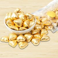 Feuilles d'aluminium alimentaire carrées dorées opaques, emballages pour bonbons, 4x4 pouces, accessoires pour bricolage, fête, mariage, anniversaire, Noël