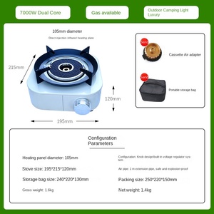 Estufa <span class=keywords><strong>de</strong></span> gas portátil para exteriores, a prueba <span class=keywords><strong>de</strong></span> viento, con quemador <span class=keywords><strong>de</strong></span> butano dividido, para cocinar té, con <span class=keywords><strong>infrarrojos</strong></span>, <span class=keywords><strong>de</strong></span> bajo consumo y potente, para camping. - Product Image 5