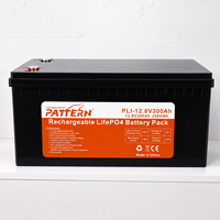 Batterie au lithium-ion solaire à décharge profonde PATTERN Prismatic LiFePO4 Cell 12.8V 200Ah 2.56kWh 6000 cycles 200A