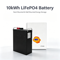 Baterai Surya 10KWh LiFePO4 Rakitan Baterai Lithium yang Dapat Dipasang di Dinding dan Rak untuk Sistem Penyimpanan Energi Surya Rumah Tangga