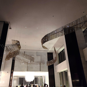 Lámpara de Techo LED de Cristal Moderna, de Estilo Lujoso y Diseño Moderno, para Decoración de Interiores, Vestíbulo de Hotel, Salón de Banquetes - Product Image 2