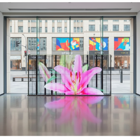 Mur vidéo LED transparent pour centre commercial intérieur / Écran d'affichage HD pour fenêtre, LED SMD2121, pas de pixel P3.91-7.82, haute luminosité
