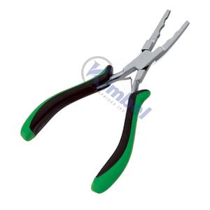 Alicates para extensiones de pelo de acero inoxidable al por mayor con mango de goma, herramientas con logotipo privado a granel - Product Image 1