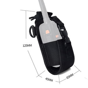 वॉकी टॉकी धारक नायलॉन होल्स्टर पैक, एडजस्टेबल कंधे स्ट्रैप हार्नेस केस के लिए एडजस्टेबल कंधे स्ट्रैप हार्नेस केस दो तरह से रेडियो। - Product Image 2