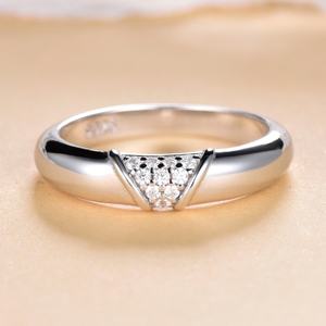 Anneaux de promesse en argent sterling 925, design élégant et simple, bijoux pour les mariages - Product Image 3