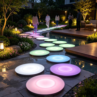 Piste de danse LED portable 16RGB avec capteur de mouvement, étanche, ronde, pour scène, parc, club, bar, soirée, boîte de nuit, décorations de mariage