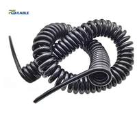 Câble d'alimentation industriel en cuivre toronné standard national, fil à ressort en spirale, câble PE 2/3/4/5/6/7/8 conducteurs 0,2/0,5/1/2 mm²