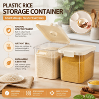 Proportional 20-Pound Plastic Rice Storage Container Home Use Sealed Insect-Proof Moisture-Proof Grain Flour Bucket