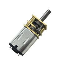 Motor gir Worm N20 DC, sikat mikro permanen Motor gir 3V/6V/12V dengan pengontrol kecepatan