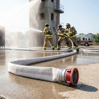 Tuyau d'incendie flexible et durable de 100 mm, 20 bars, pour camion de pompiers et hydrant