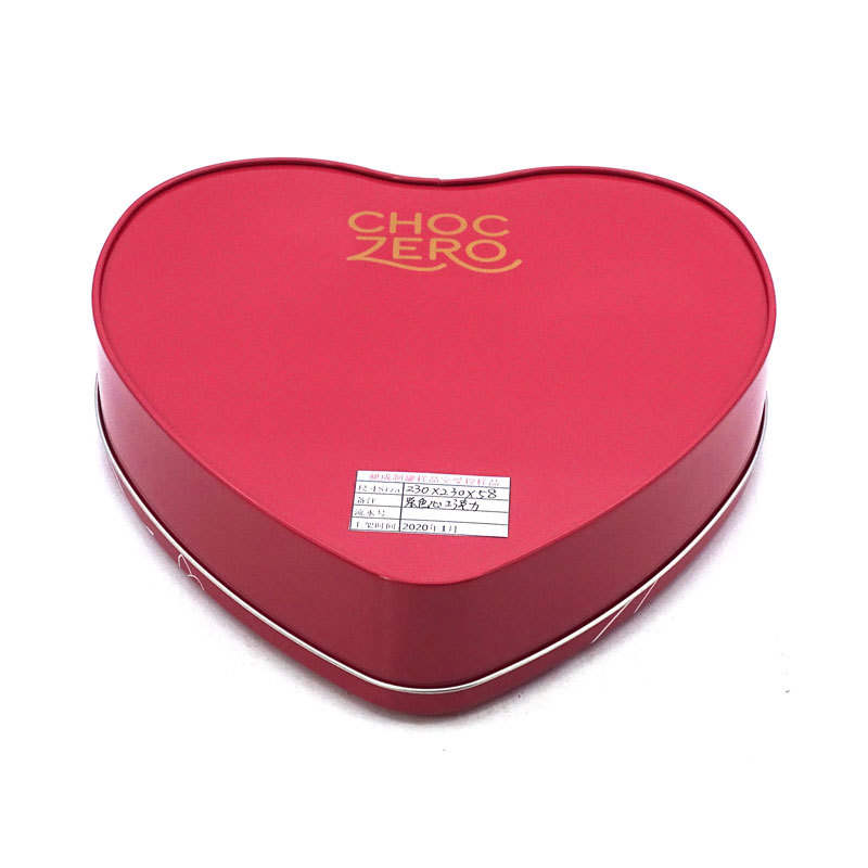Jolie Élégance Mini Rouge en Forme De Coeur En Or De Mariage Cadeau Boîte En Fer Blanc Pour Bonbons Au Chocolat