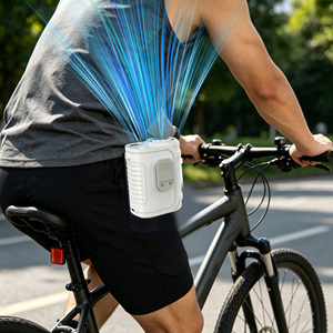 Rechargeable Waist Fan 8000mAh 100 Speeds with LED Digital Display 290g Cooling for Sports Cycling - Product Image 1