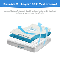 Protège-matelas imperméable en bambou respirant, doux et rafraîchissant, drap-housse confortable et imperméable