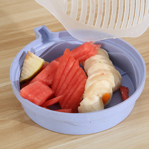 <b>Multifunctional</b> Salad <b>Cutter</b> Bowl Quick <b>Vegetable</b> Fruit Salad Maker Strainer Bowl Kitchen Salad Cutting Tool - Product Image 6