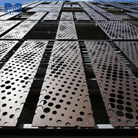 Panneau mural rond moderne de haute qualité, design imperméable, découpe laser 3D, perforation métallique, revêtement en aluminium, mur-rideau