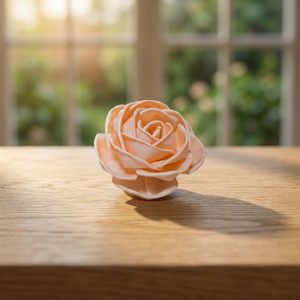Roses artificielles en bois de Sola brun de 8 cm en gros pour mariages, décoration intérieure écologique en provenance de Thaïlande - Product Image 3