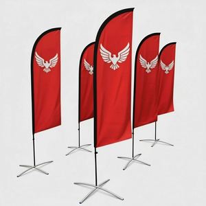 Drapeau en polyester en forme de goutte d'eau avec mât en fibre de verre, impression numérique, styles sportifs/modes, personnalisation pour - Product Image 1