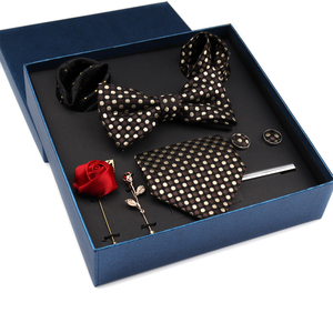 Conjunto de Corbata Naranja para Hombre 2024, Nueva Corbata de Poliéster con Estampado Paisley, Corbatas de Seda para Hombre, Pañuelo en Caja de Regalo para Padre - Product Image 5