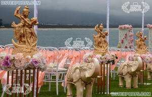 Estatuas FRP de tamaño real para entrada de boda Estatuas FRP tradicionales para decoración Estatuas FRP Tusker para decoración de boda Reino Unido - Product Image 2