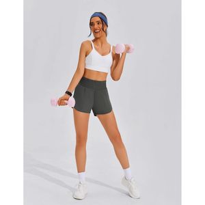 Shorts Deportivos FOXA para Mujer, Cintura Alta de 3'', con Bolsillos con Cierre, Secado Rápido, para Entrenamiento Atlético - Product Image 3