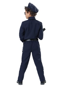 Drop Ship gat Black Sheriff Performance d'asilo Cosplay Stage Costume Polic E uniforme per bambini - Product Image 3