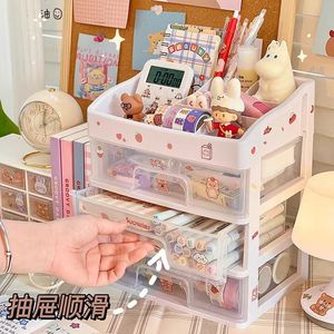Transparent Desktop Drawer Storage <b>Box</b> With Drawers For <b>Makeup</b> And Stationery Organizing 6 Layers Large Capacity - Product Image 4