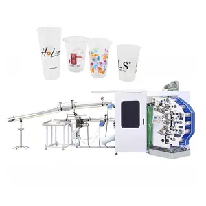 High Speed 6-Color cup printing machine, dry offset plastic cup printer