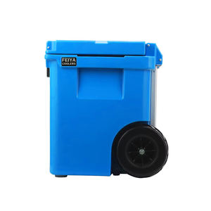 कस्टम 45 एल भारी शुल्क रोटोडोडेड थर्मल वाटरप्रूफ सौर पैनल पे आधुनिक आउटडोर कूलर बॉक्स पोर्टेबल समुद्र तट पहिया पिकनिक भोजन - Product Image 5