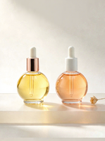 Flacon compte-gouttes en verre vide de 30 ml, forme de boule, couleur personnalisée, 1 oz, pour sérum, huile essentielle, emballage cosmétique, conteneur pour soins de la peau