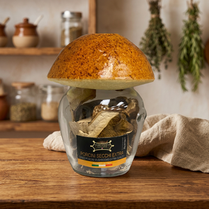 CHAMPIÑONES PORCINI SECOS Y SABORIZADOS, Boletus Edulis, Enteros, Hechos en Italia, Calidad Extra, Etiqueta Personalizable, en Frasco - Product Image 2