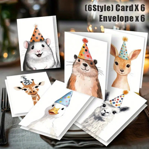 <span class=keywords><strong>Carte</strong></span> de vœux de joyeux anniversaire personnalisée actuelle pour enfants Animal <span class=keywords><strong>Photo</strong></span> ensemble de cartes de vœux de joyeux anniversaire paquet de cartes de valeur pour les enfants - Product Image 4