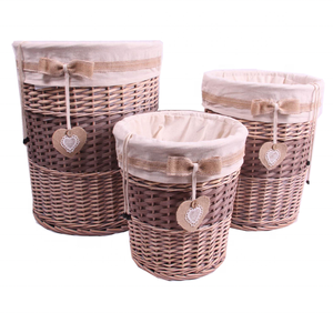 Tessuti a mano di grandi dimensioni eco-friendly <span class=keywords><strong>rattan</strong></span> prodotti di salice di vimini cesto della biancheria <span class=keywords><strong>con</strong></span> <span class=keywords><strong>coperchio</strong></span> tessuto set di 3 - Product Image 5