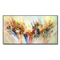 Peinture à l'huile texturée colorée peinte à la main sur toile, œuvre d'art abstraite moderne, grande peinture murale pour le salon, décoration de la maison