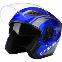 ZoomLon Factory Direct DOT moto demi-visage casque ABS Double lentille voiture électrique quatre saisons casque de Protection du visage ouvert
