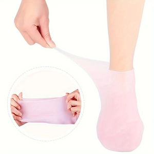 Chaussettes hydratantes en silicone pour pieds secs craquelés Chaussettes de massage hydratantes en gel Chaussettes de pédicure Outil - Product Image 3