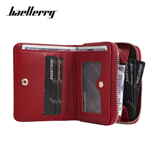กระเป๋าสตางค์มินิสำหรับผู้หญิง Baelerry สีพื้น พร้อมซิปใส่เหรียญ ตกแต่งด้วยการเย็บแบบตัดกัน เหมาะสำหรับใช้ในชีวิตประจำวัน - Product Image 3