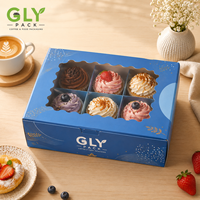 Boîte à cupcakes personnalisée en gros avec fenêtre et séparateur, emballage en papier de qualité alimentaire pour pâtisseries, desserts, cadeaux et plats à emporter