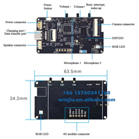 Papan Pengembangan Premium-N16R8 ESP32-S3 untuk Robot Obrolan AI Deepseek Xiaozhi dengan Layar LCD 2 Inci dan Kamera Ganda