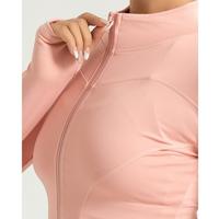 Veste Haut Femme Grande Taille Sans Couture Nude Manches Longues Respirante Ajustée pour Yoga Fitness Entraînement Course Cyclisme