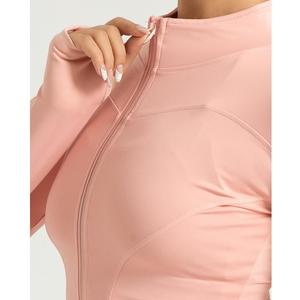 <strong>Plus</strong> <strong>Size</strong> Women's Seamless Nude Yoga Long Sleeve Jacket Top Breathable Tight for Fitness Training Running Cycling - Product Image 3