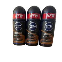 Nivea для мужчин антиперспирантный дезодорант ролл-на 48 ч 1,7 унций/50 мл темное дерево + эспрессо + Амазония с запахом клубники в упаковке 3