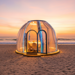 Maison moderne design pleine grandeur géodésique préfabriquée Glamping Bubble Dome House Hébergement transparent pour hôtels - Product Image 2