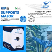 Câble LAN UTP Cat 5e CMR à paires torsadées 8 conducteurs 24AWG en cuivre recuit massif gris avec gaine LSZH PVC conforme ANSI/TIA-568.2
