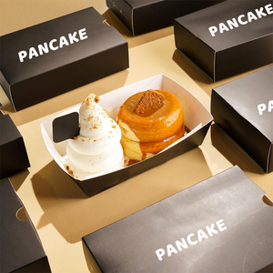Scatola Logo confezione personalizzata per Mini frittelle scatole Pancake Pancake Pancake cialde torta torta ciambella scatola veloce per la colazione per il Catering - Product Image 3