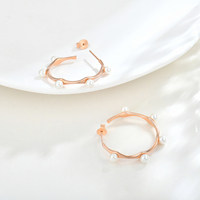 Mode européenne et américaine Boucles d'oreilles en argent 925 Nouveau Big Circle Street Shooting Exaggerated Shell Pearl Boucles d'oreilles
