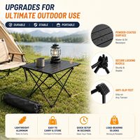 Table d'appoint de voyage compacte et légère, pliable, pour l'extérieur, petite table de camping - Table pliante portable ultralégère