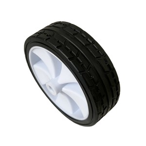 Solid <b>Plastic</b> <b>Wheels</b> 5 Inch PVC Anti Slip For Camping Cart Outdoor Use - Product Image 4