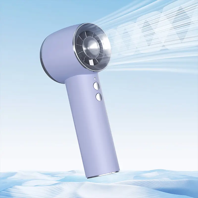 2024 verano novedad regalo Mini pequeño USB ventilador portátil secador de pelo de alta velocidad para Niñas para viajes ventilador al aire libre Color caramelo púrpura