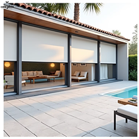 Store banne électrique extérieur en aluminium, motorisé, intelligent, pour protection solaire, compatible avec plusieurs pays